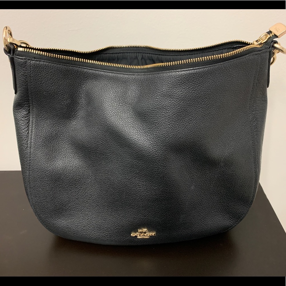 Coach Black Pebbled Shoulder bag
